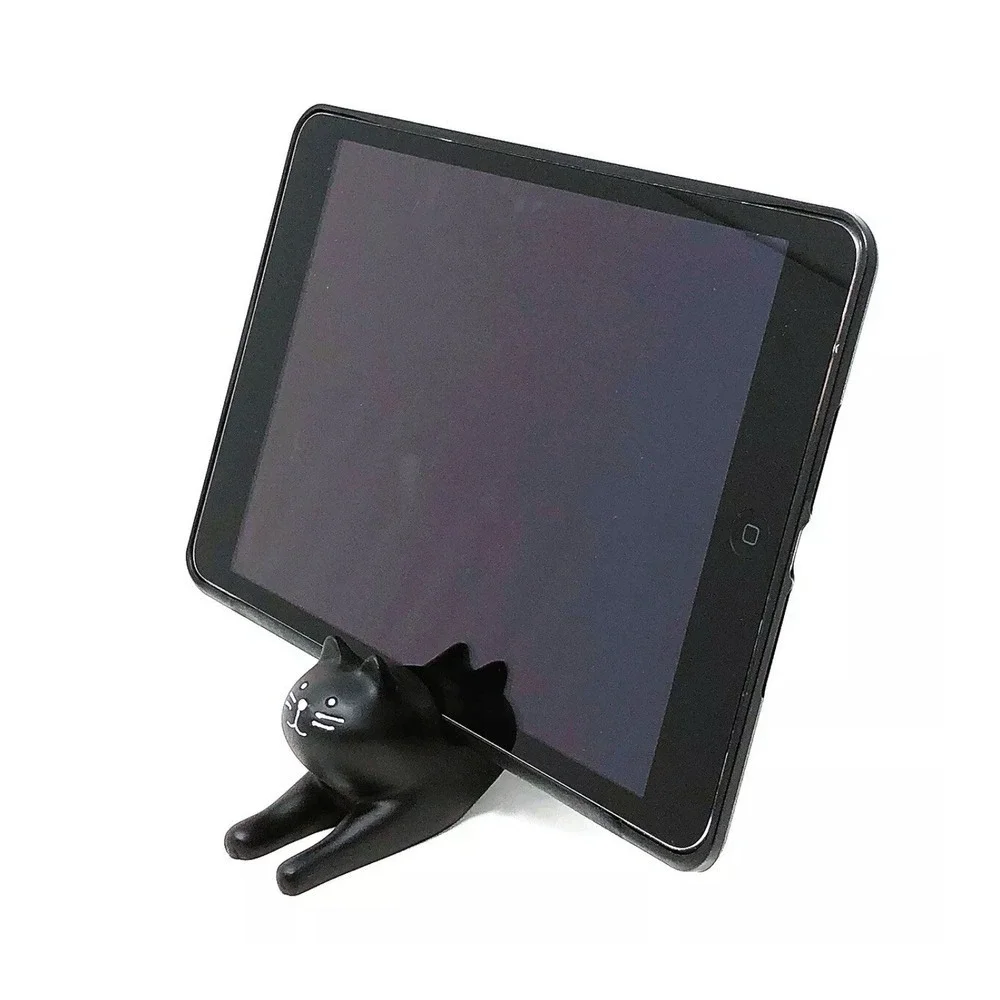 Black Cat Cellphone Phone Holder Stretching Cat New